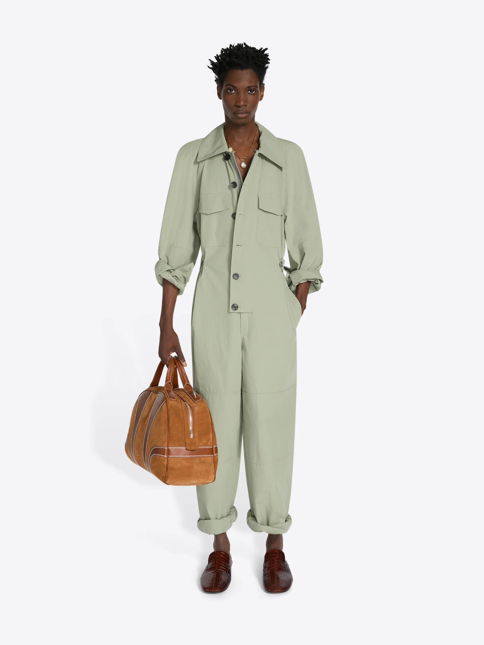 Suede duffle bag - Image 11